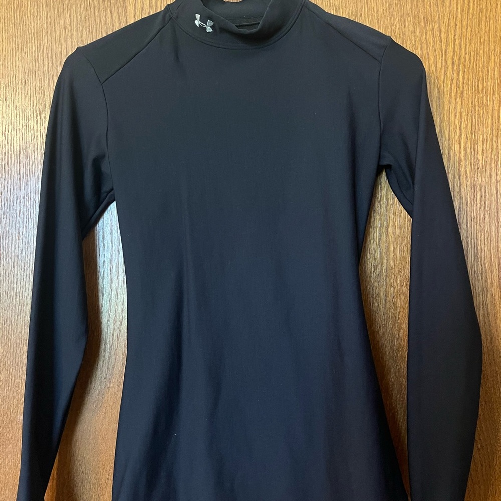 Under Armour Black ColdGear compression shirt.